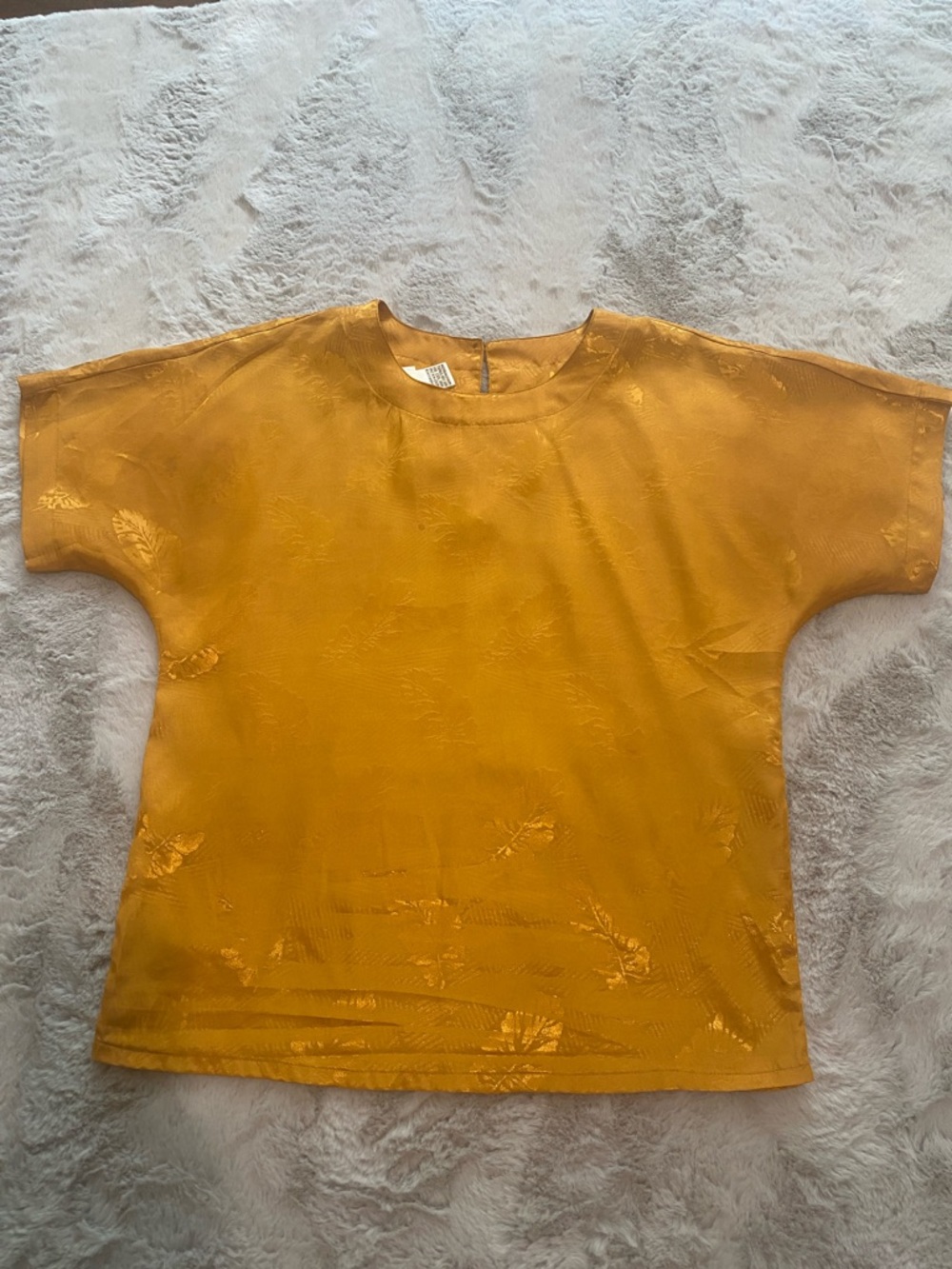 NICOLA Mustard Yellow Short Sleeve Top
